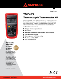 Thumbnail of document Data Sheet - TMD-53 Thermocouple Thermometer K/J-Type
